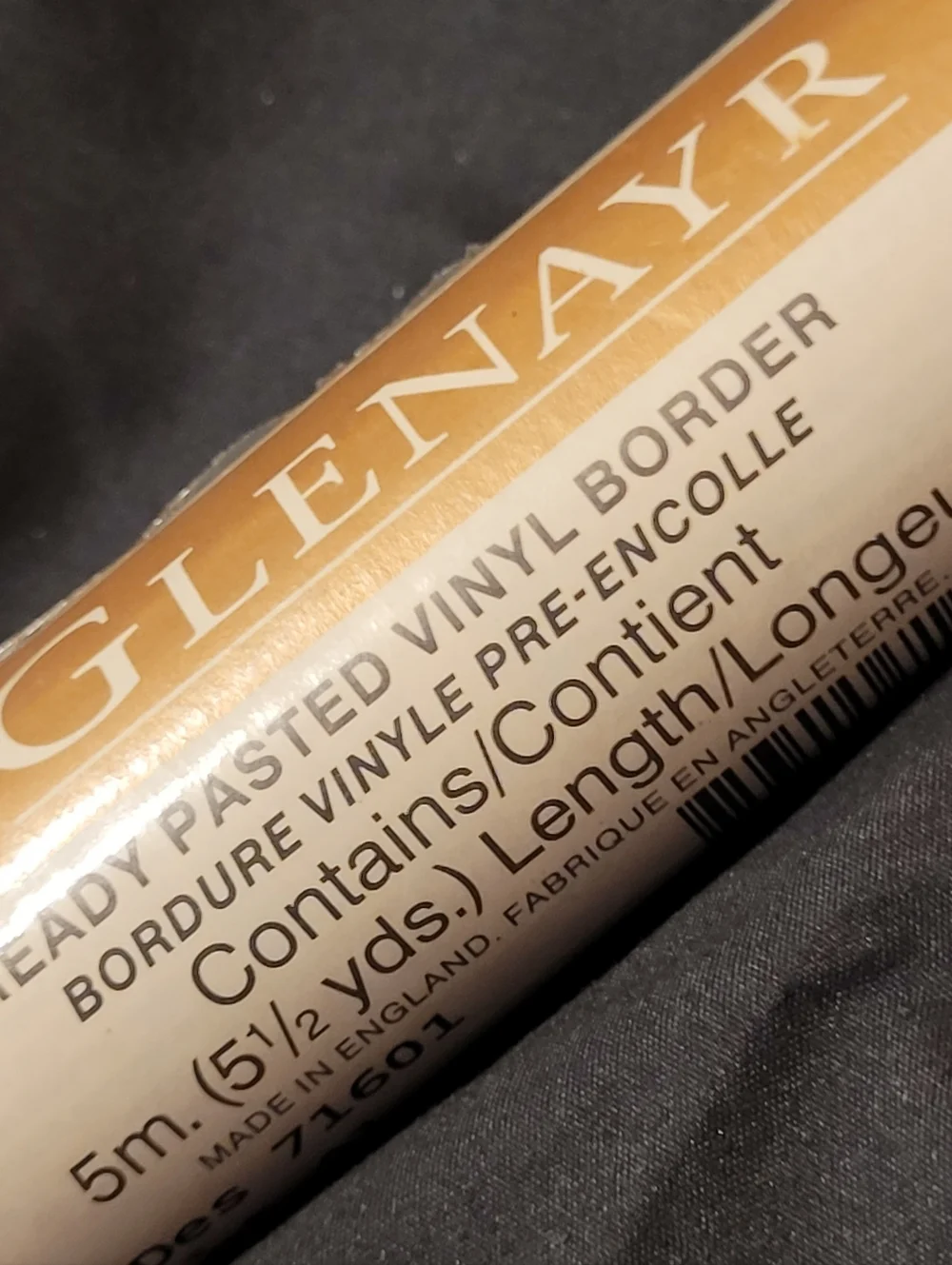 NEW Vintage Glenayr Vinyl Wallpaper Border 71601 Lot of 2 Rolls Metallic Floral